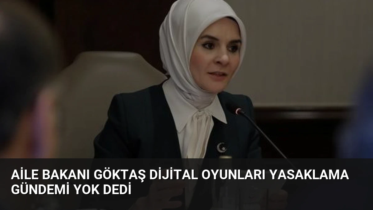 Aile Bakanı Göktaş Dijital Oyunları Yasaklama Gündemi Yok Dedi