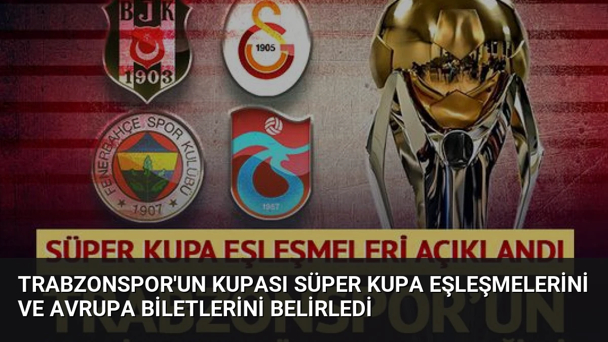 Trabzonspor’un Kupası Süper Kupa Eşleşmelerini ve Avrupa Biletlerini Belirledi