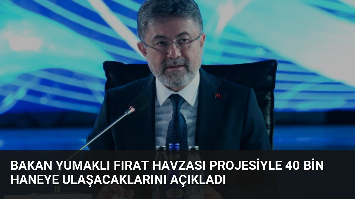 Bakan Yumaklı Fırat Havzası Projesiyle 40 Bin Haneye Ulaşacaklarını Açıkladı