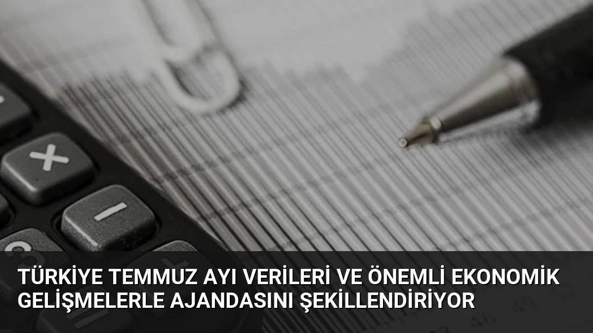 Türkiye Temmuz Ayı Verileri ve Önemli Ekonomik Gelişmelerle Ajandasını Şekillendiriyor