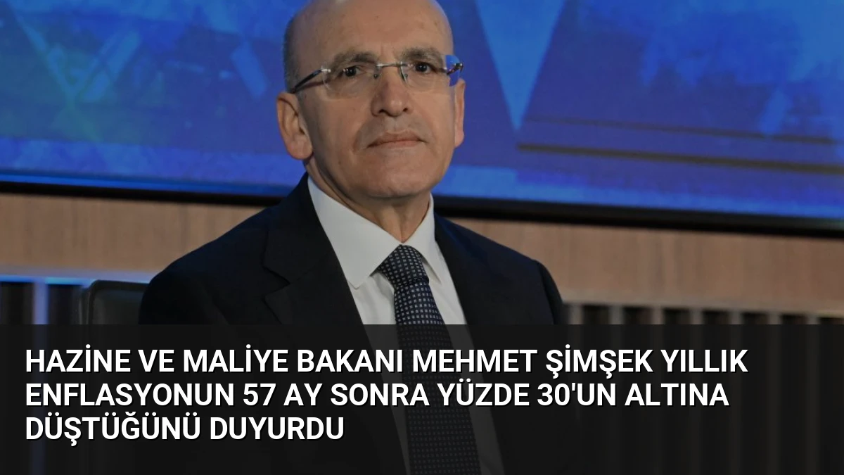 Hazine ve Maliye Bakanı Mehmet Şimşek Yıllık Enflasyonun 57 Ay Sonra Yüzde 30’un Altına Düştüğünü Duyurdu