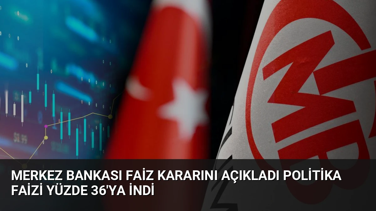 Merkez Bankası Faiz Kararını Açıkladı Politika Faizi Yüzde 36’ya İndi